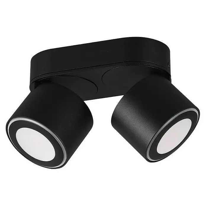 Trio Leuchten LED-Deckenstrahler Taurus - 10 W, Schwarz, Warmweiß, 2 Stk. - Schwarze Deckenleuchte mit zwei Strahlern. Das minimalistische Design sorgt für eine moderne Beleuchtung in jedem Raum.