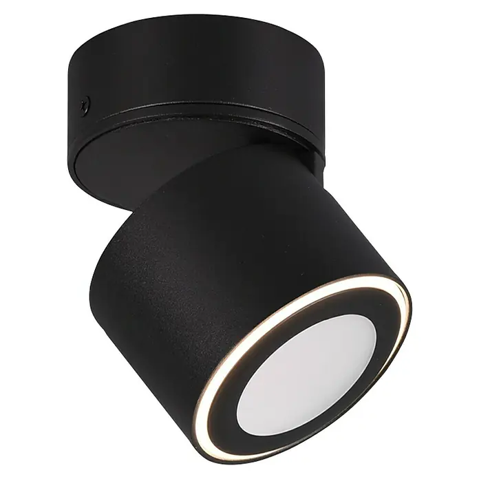 Trio Leuchten LED-Deckenstrahler Taurus - 5 W, Schwarz-matt, Warmweiß, 1 Stk. - Schwarzer LED-Strahler für die Decke, der ein modernes und minimalistisches Design aufweist. Ideal für Akzentbeleuchtung.