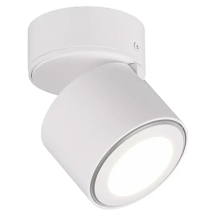 Trio Leuchten LED-Deckenstrahler Taurus - 5 W, Weiß-matt, Warmweiß, 1 Stk. - Weiße Deckenleuchte mit verstellbarem Spot für eine flexible Beleuchtung im Raum.