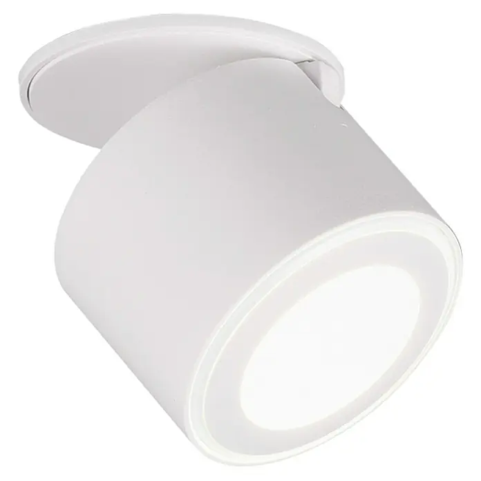Trio Leuchten LED-Deckenstrahler Taurus - 5 W, Weiß-matt, Warmweiß, 1 Stk. - Nahaufnahme einer weißen Deckenleuchte, die modernes Design und effiziente Beleuchtung vereint.