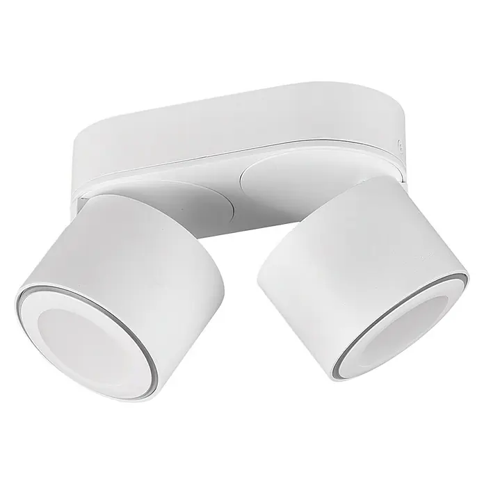Trio Leuchten LED-Deckenstrahler Taurus - 10 W, Weiß, Warmweiß, 2 Stk. - Deckenleuchte mit zwei weißen, verstellbaren Strahlern. Moderne Beleuchtung für Innenräume.