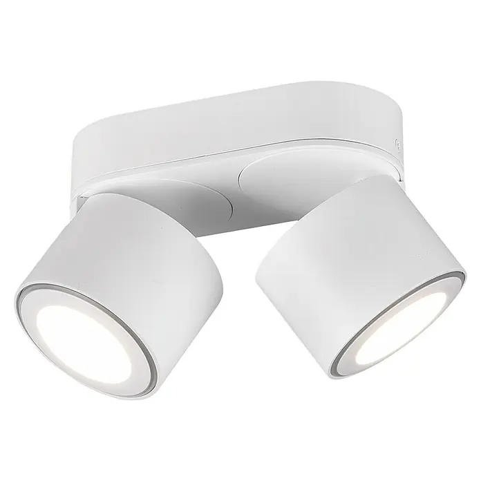 Trio Leuchten LED-Deckenstrahler Taurus - 10 W, Weiß, Warmweiß, 2 Stk. - Moderne weiße Deckenleuchte mit zwei individuell verstellbaren Strahlern für eine flexible Beleuchtung im Raum.