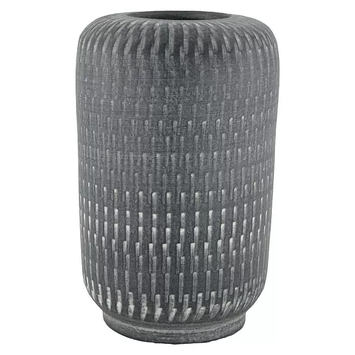 Vase - Ø x H: 14 x 24 cm, Keramik, Schwarz/Weiß - Vorderansicht