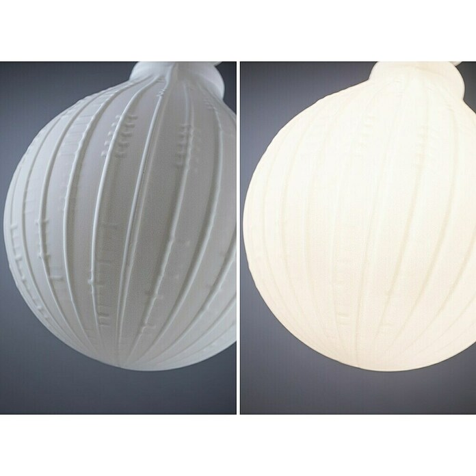 Paulmann LED-Lampe White Lampion Filament gestreift (E27, Dimmbar, Warmweiß, 400 lm, 4 W) | BAUHAUS