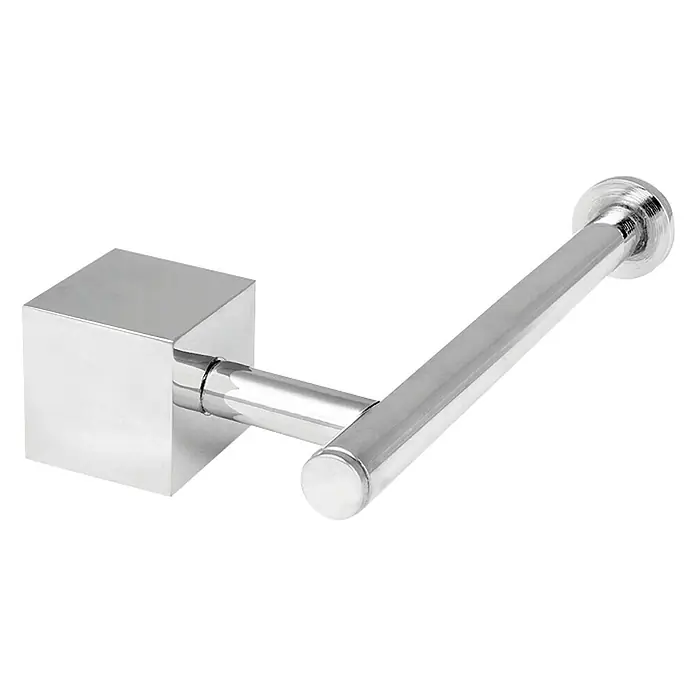 Bath Stage B-Curve Portarrollos de reserva - Tipo de montaje: Atornillado, Mate - Portarrollos de papel higiénico cromado con soporte de pared cuadrado, ideal para baños o aseos modernos. Construcción duradera para un uso prolongado.