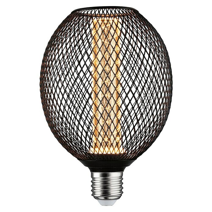 Paulmann LED-Lampe Metallic Glow Spiral (E27, Dimmbarkeit: Nicht Dimmbar, Warmweiß, 200 lm, 4,2 W, Schwarz) | BAUHAUS
