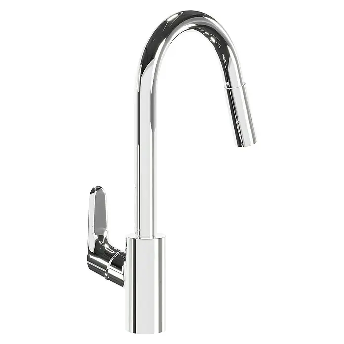 Hansgrohe Spültischarmatur Focus M41 - Chrom, Glänzend - Hochglanzpolierter Wasserhahn mit elegantem, geschwungenem Design. Moderne Armatur für Bad oder Küche mit praktischem Einhebelmischer.