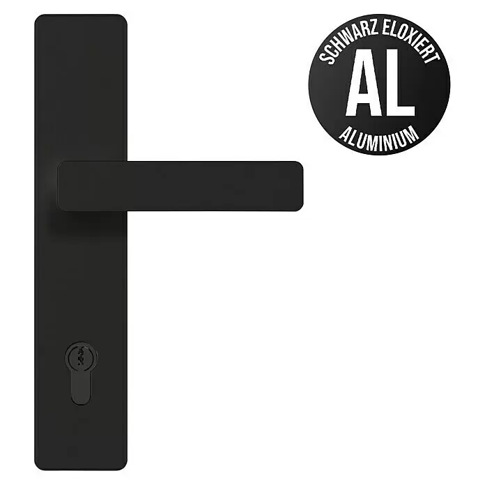 Gerda Haustür Thermo Prime 75 Hanover - 110 cm x 210 mm, DIN Anschlag: Links, Anthrazitgrau, Schwarze Details - Informationsansicht