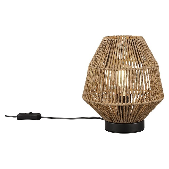 Reality Leuchten Miki Tischleuchte rund Miki (40 W, Ø x H: 20 x 20,5 cm, Braun, E27) | BAUHAUS