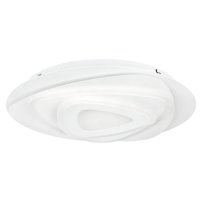 Eglo LED-Deckenleuchte rund PALAGIANO - 14,7 W, Ø x H: 30 x 5,5 cm, Weiß, Neutralweiß, 2.100 lm - Eine moderne, weiße LED-Deckenleuchte mit einem geschwungenen, dreidimensionalen Design. Die Leuchte sorgt für eine stilvolle Beleuchtung im Raum.