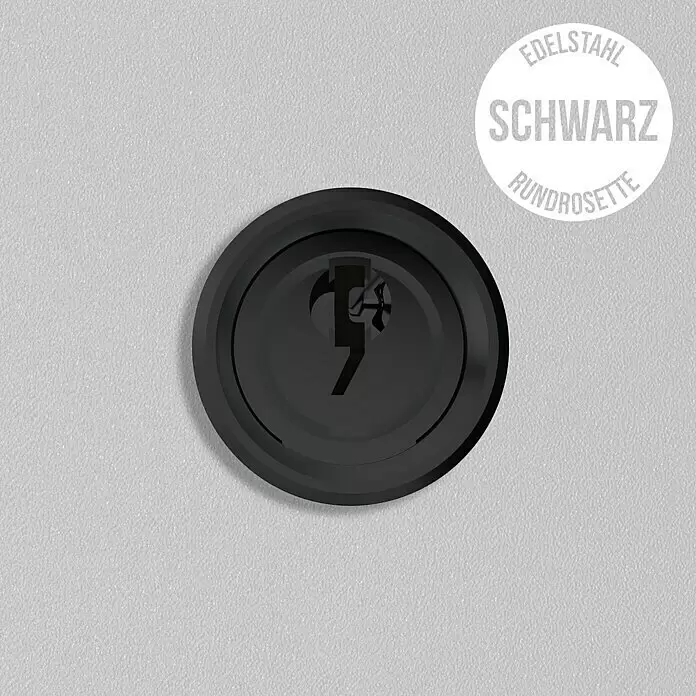Gerda Haustür Thermo Prime 75 Ulm - 110 x 210 cm, DIN Anschlag: Links, Weiß, Schwarze Details - Informationsansicht