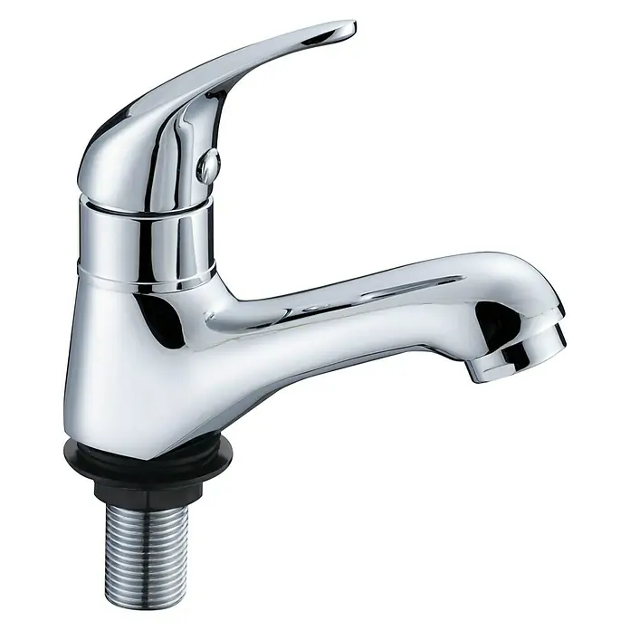 Grifo de lavabo 1 agua - Cromo - Grifo mezclador monomando cromado, ideal para cualquier baño o cocina. El acabado brillante garantiza un aspecto elegante.