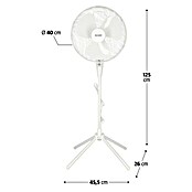 Proklima Standventilator (Weiß, Durchmesser: 40 cm, 50 W, 2.427 m³/h)