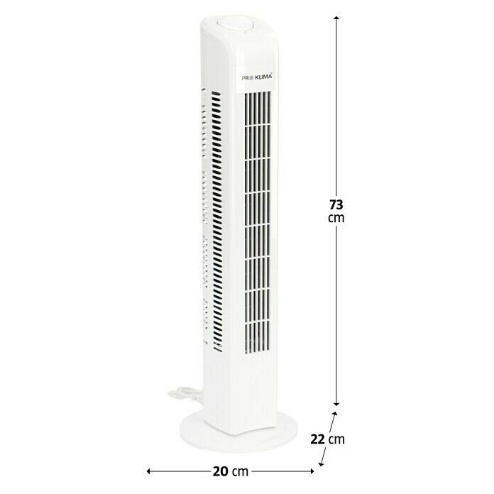 Proklima Stajaći ventilator (Bijelo, 73 cm, 50 W, 372 m³/h)