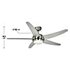 Proklima Deckenventilator Fabiola (132 cm, Silber, 80 W)