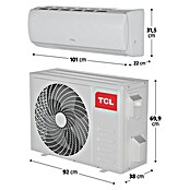 TCL Inverter-Klimasplitgerät TAC-24CHSA/HCI (Kühlleistung: 24.000 BTU/h, Heizleistung: 18.000 BTU/h, A++/A+, Raumgröße: 70 m²)