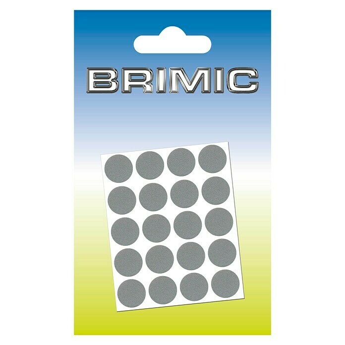 Micel Brimic Tapón embellecedor Plateado (Diámetro: 13 mm, Adhesivo, 20 uds.)