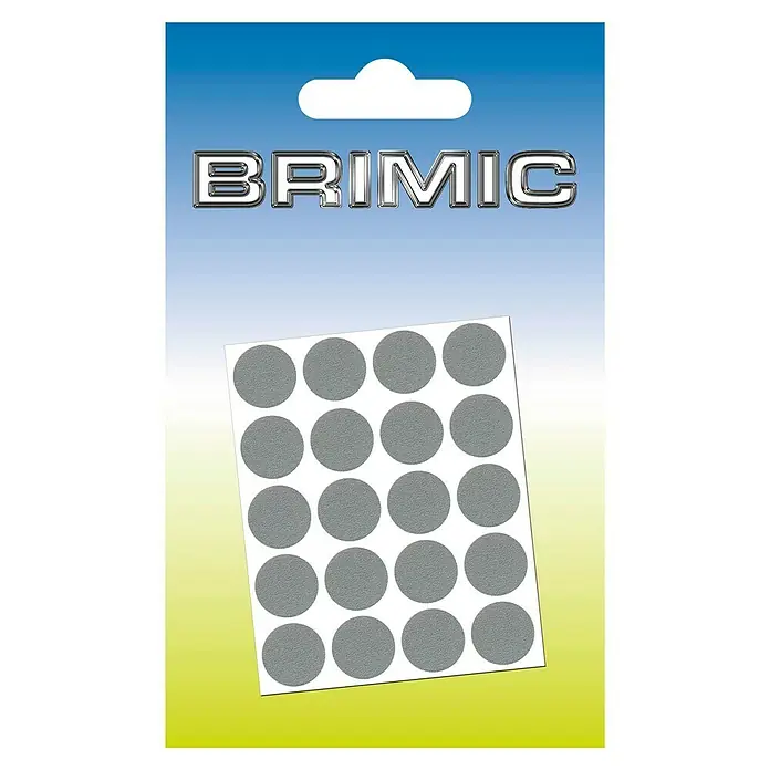 Micel Brimic Tapón embellecedor Plateado - Diámetro: 13 mm, Pegado, 20 ud. - Paquete de almohadillas de fieltro Brimic para muebles, diseñadas para proteger los pisos de rayones y daños causados por sillas y muebles.