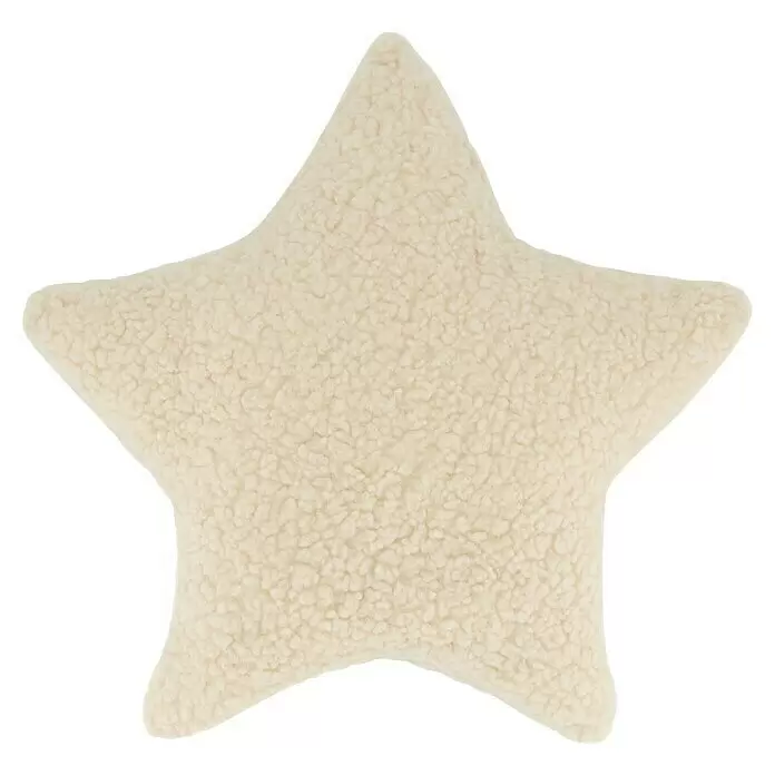 Kissen Teddy StarWeiß, 45 x 45 cm, 100 % Polyester
