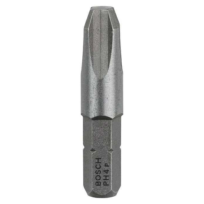 Bosch Punta Extra Hard C - PH 2, 35 mm, 3 ud. - Primer plano de una punta de destornillador Bosch PH4P para atornillar, ideal para aficionados al bricolaje y profesionales.