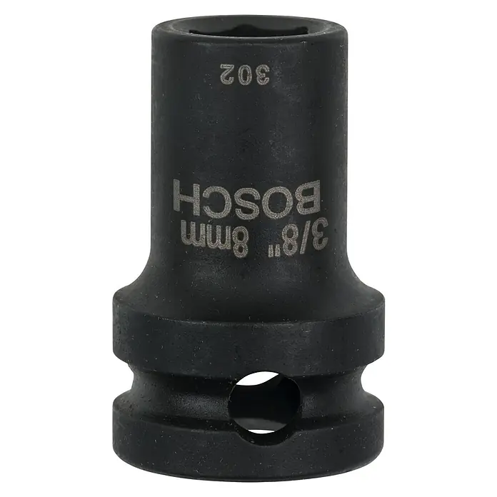Bosch Inserto para llaves de vaso Impact Control - Diámetro: 8 mm, ⅜″ - Vaso de 3/8" 8mm Bosch con el número 302, una herramienta robusta para diversas aplicaciones.