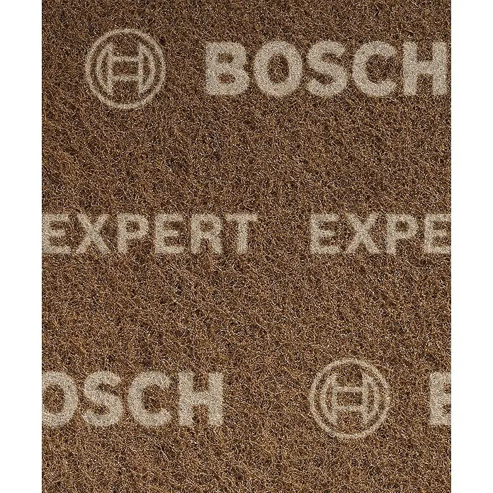 Bosch Expert Taco de lijado N880 - 1150 x 140 mm, Marrón - Primer plano de un disco de lijado marrón Bosch Expert con el logotipo de Bosch y la palabra "Expert".
