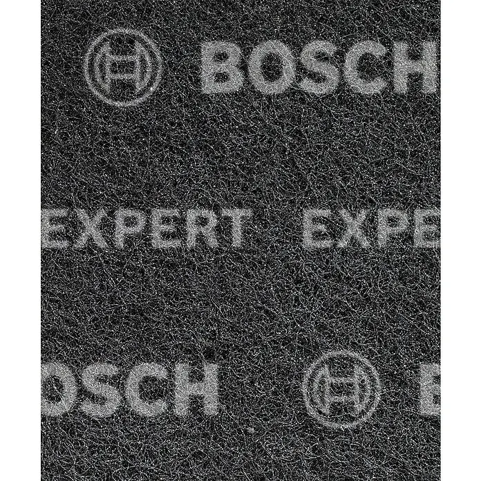 Bosch Expert Taco de lijado N880 - 1150 x 140 mm, Negro - Primer plano del papel de lija Bosch Expert con grano fino y el logo de Bosch. Ideal para tareas de lijado precisas.