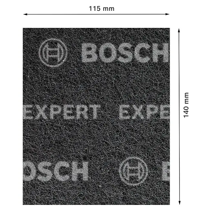 Bosch Expert Taco de lijado N880 - 1150 x 140 mm, Negro - Imagen de una hoja de lija Bosch, de 115 mm de ancho y 140 mm de alto.
