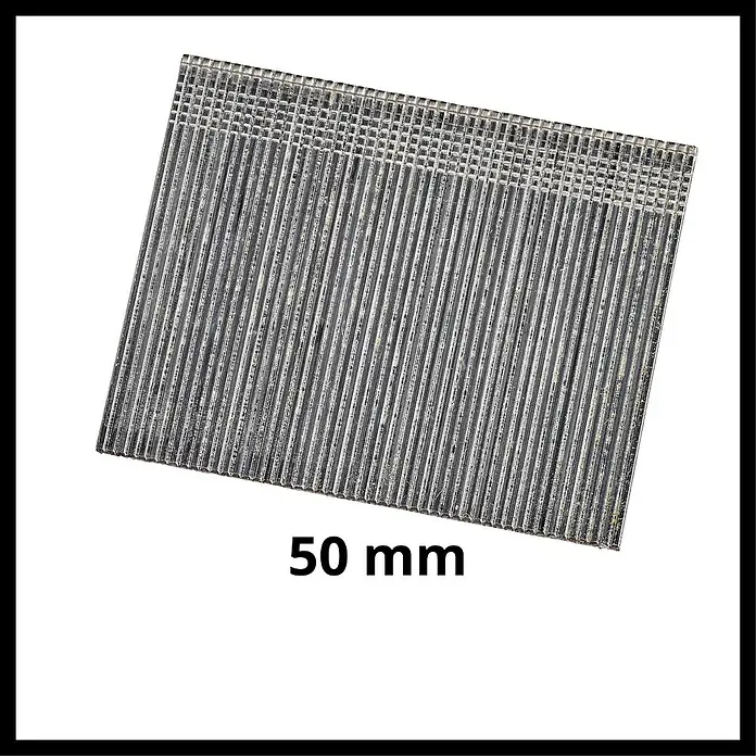 Einhell Professional PXC 18V Clavadora de batería FIXETTO 18/50 N - 18 V, Sin batería, Longitud del clavo: 15 mm - 50 mm - Tiras de clavos de 50 mm para diversas clavadoras. Ideal para una fijación precisa y eficiente en carpintería y acabados interiores.