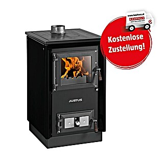 Justus Küchenherd Rustico-50 2.0 (7 kW, Raumheizvermögen: 144 m³, Schwarz)