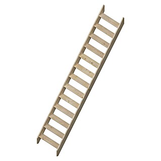 Sogem Escalera compacta recta Cottage Junior (Ancho: 65 cm, Color peldaños: Abeto, Altura de planta: 280 cm)
