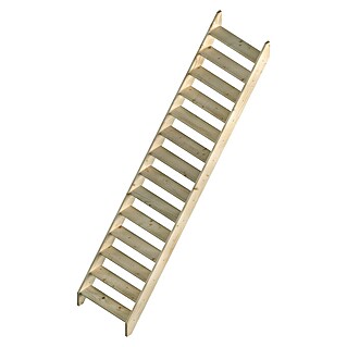 Sogem Escalera compacta recta Cottage Large (Ancho: 80 cm, Color peldaños: Abeto, Altura de planta: 300 cm)