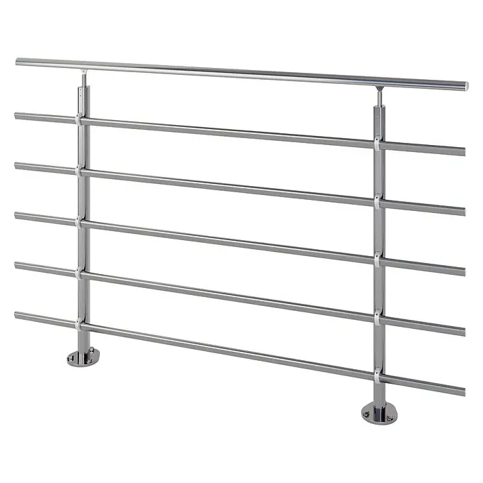 Sogem Balaustrada Pure Titanium - 150 x 102 cm, Aluminio, Gris - Barandilla de acero inoxidable para uso interior y exterior. La barandilla tiene un diseño moderno.
