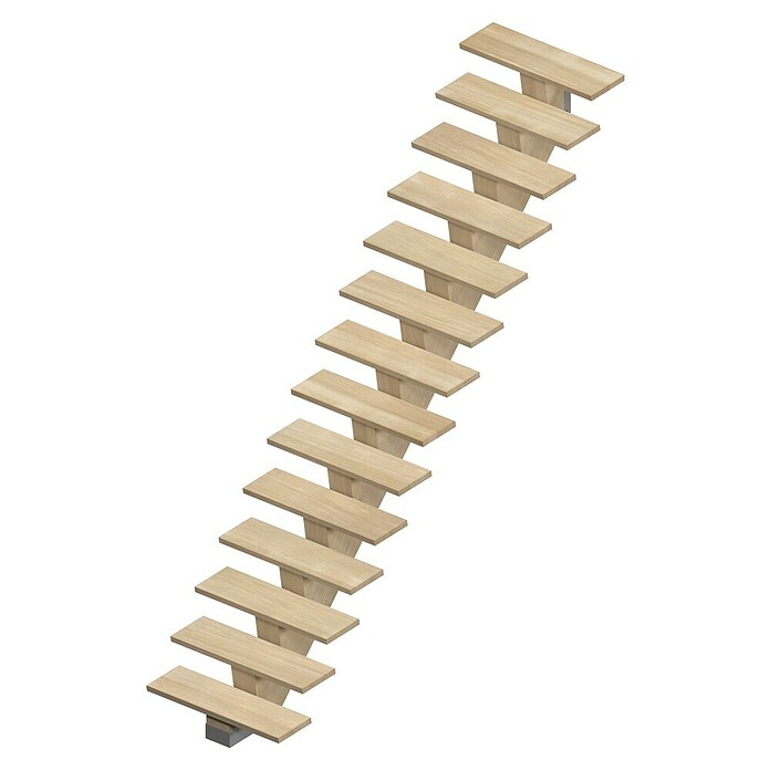 Sogem Escalera principal Kalea (Sioux White, Ancho: 85 cm, Recto, Altura de planta: 285,2 cm) | BAUHAUS