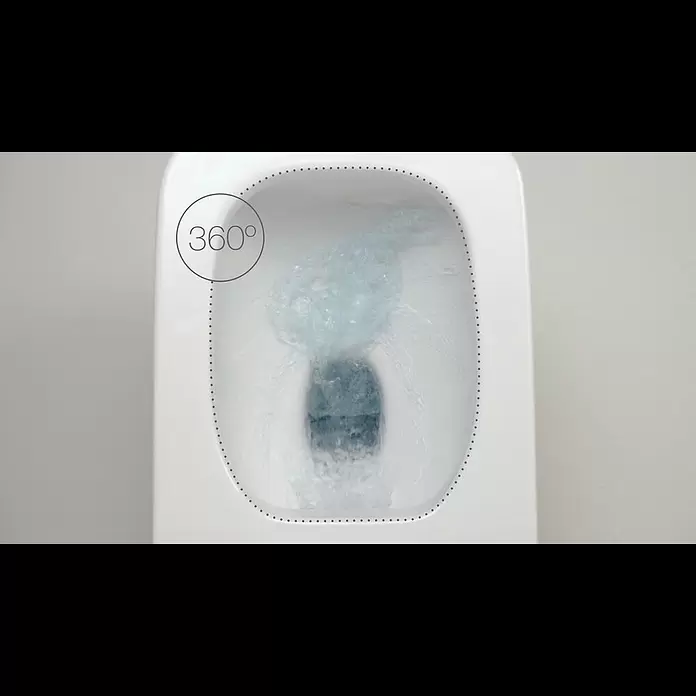 Roca Pack de WC Athena - Sin borde de descarga, Salida dual, Blanco - Rimless