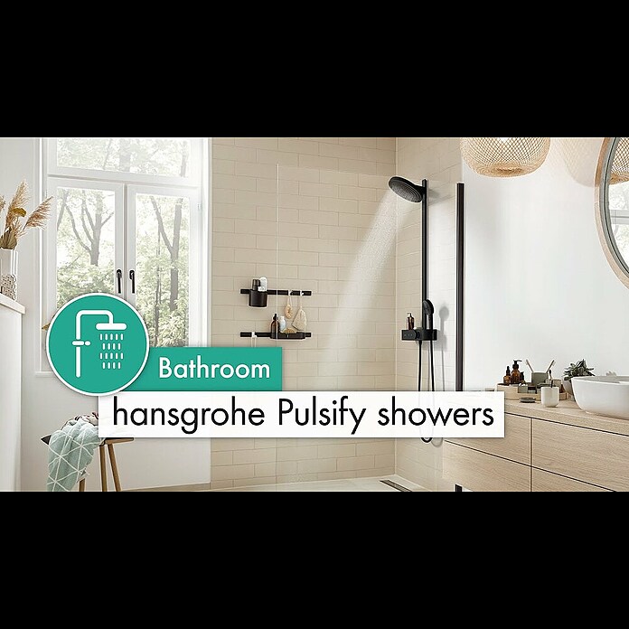 Hansgrohe Brause-Set Pulsify Select S 105 (Anzahl Strahlarten: 3 Stk., Durchmesser Handbrause: 10,5 cm, Chrom, Länge Brauseschlauch: 125 cm) | BAUHAUS