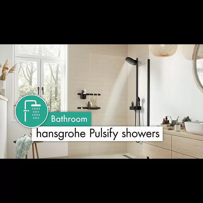 Hansgrohe Brause-Set Pulsify Select S 105 - Anzahl Strahlarten: 3 Stk., Durchmesser Handbrause: 10,5 cm, Chrom, Länge Brauseschlauch: 125 cm - Pulsify