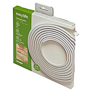 Famatel Canaleta mini flexible autoadhesiva easylife (L x An x Al: 5 m x 10 mm x 10 mm, Blanco)