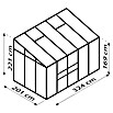 Vitavia Gewächshaus (2,01 x 3,24 x 2,21 m, Glasstärke: 4 mm, Aluminium)