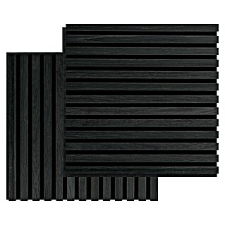 FibroTech Akustikpaneel SQUARE (Black Oak, 520 x 520 x 22 mm, Anzahl Paneele: 2 Stk.)