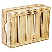 Holzkiste Leni (L x B x H: 40 x 30 x 15 cm, Braun, Geflammt) | BAUHAUS