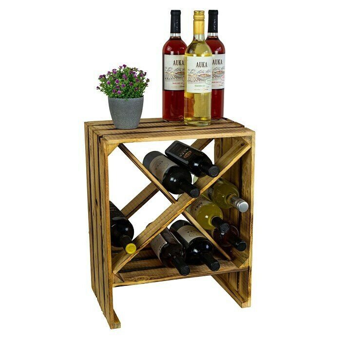 Weinregal X (L x B x H: 50 x 40 x 27 cm, Holz) | BAUHAUS