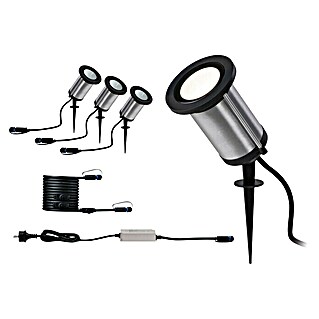 Paulmann Plug & Shine Basis-Set LED-Gartenstrahler Classic (5,1 W, Anthrazit, Ø x H: 8,8 x 26,5 cm, 230 V, Kabellänge: 5 m)