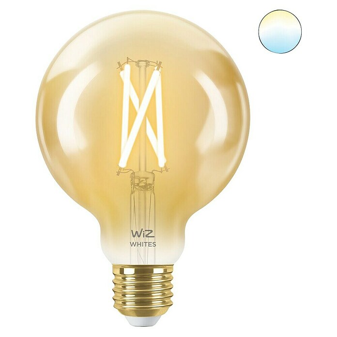WiZ Ampoule LED (E27, G95, ambre, 7 W)