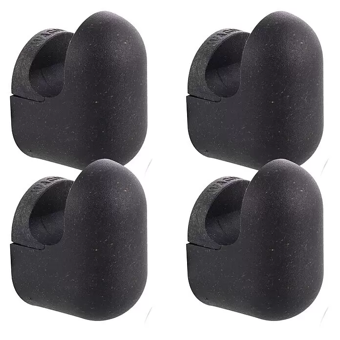 Wagner System Garderobenhaken-Set PILL - L x B x H: 57 x 47 x 76 mm, Schwarz, 4 Stk. - Diagonale Ansicht