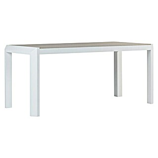 Mesa de jardín Infinity (L x An x Al: 195 x 90 x 74 cm, Cerámica, Blanco)