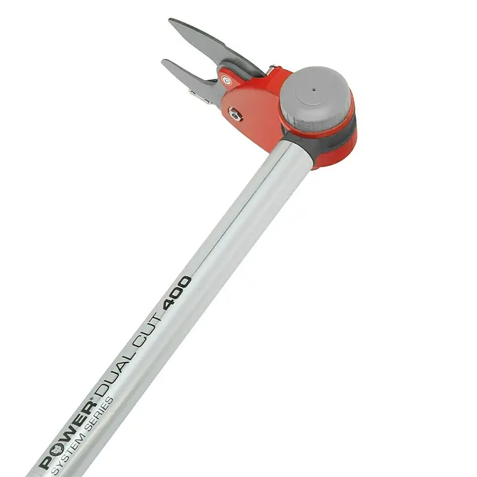 Wolf-Garten Teleskop-Astschere PDC RR 400 T - Schneidsystem Gartenschere: Bypass, Max. Aststärke: 35 mm - Nahaufnahme einer POWER DUAL CUT 400 Astschere, die professionelle Gartenarbeit und präzise Schnitte ermöglicht.