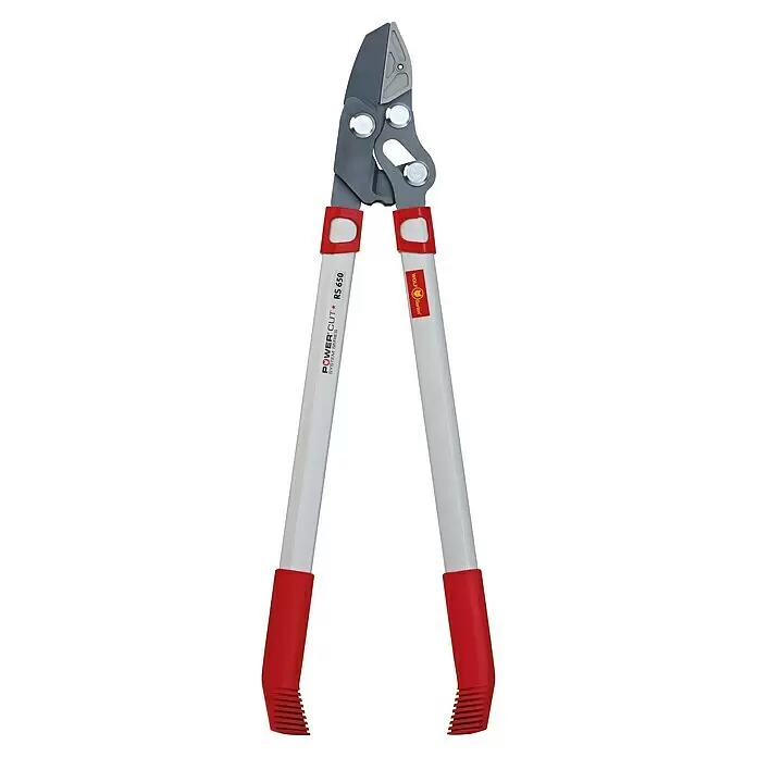 Wolf-Garten Astschere RS 650 - Max. Aststärke: 40 mm, Amboss, Länge: 65 cm - Robuste graue und weiße Astschere mit roten Griffen zum Schneiden von Ästen.