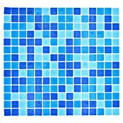 Mosaikfliese Quadrat Crystal Mix GM A 327P (32,7 x 30,5 cm, Türkis/Blau, Glänzend) | BAUHAUS