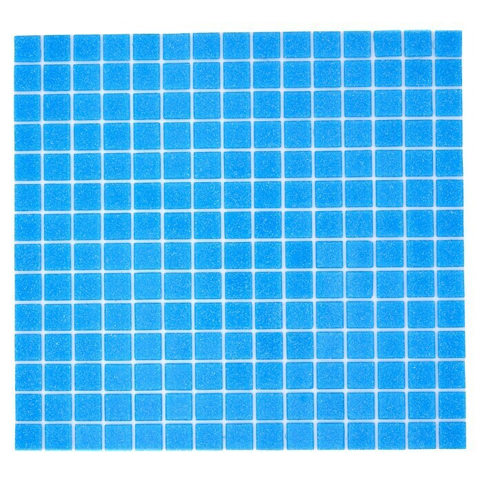 Mosaikfliese Quadrat Crystal Uni GM A 37P (32,7 x 30,5 cm, Türkisblau/Blau, Glänzend) | BAUHAUS